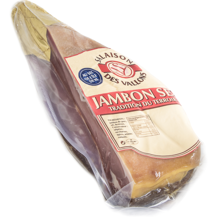 Demi jambon sec sans os au sel de l’Ile de Ré - 2,5 kg environ